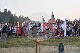 Роженски поляни - пилон „Рожен“ - издигане на националния флаг