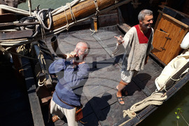 Русе - река Дунав - пристанище - викингски кораб