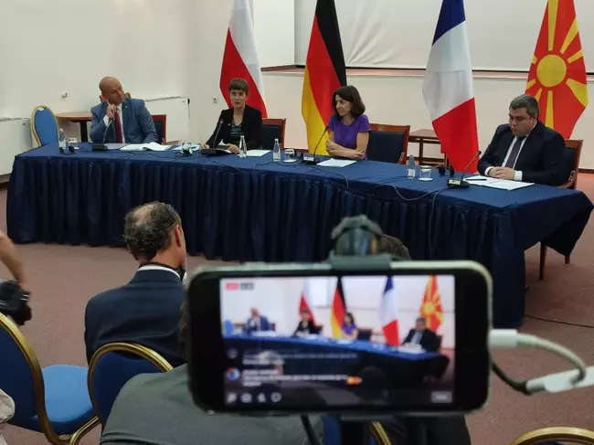 Германският министър за Европа в Скопие: Ще попитам опозицията каква е тяхната идея за бъдещето на Северна Македония