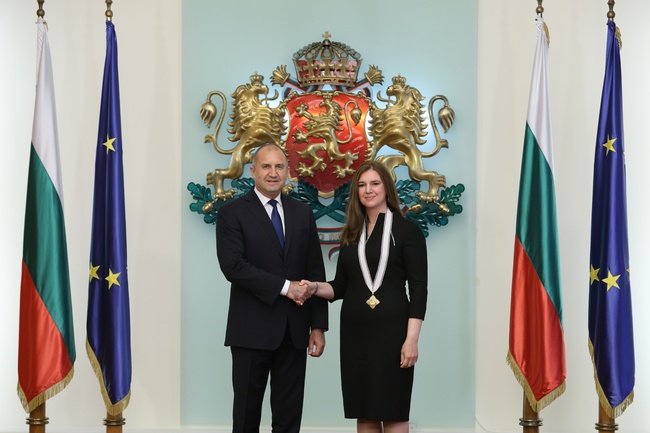 President Radev Awards Order of Madara Horseman, First Class to Hungarian Ambassador Tekla Harangozo