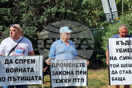 Близки на загинали при пътни инциденти - протест 
