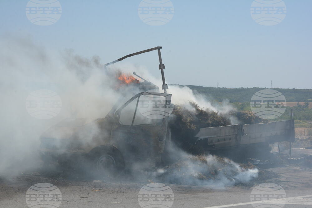 Хасково - камион - пожар