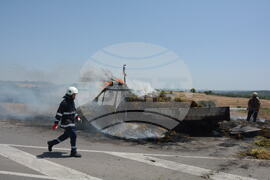 Хасково - камион - пожар