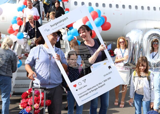 Burgas Airport Welcomes Passenger No. 1,000,000 for This Year