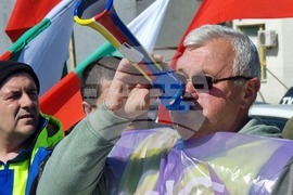 Русе - Пътностроителни фирми - протест