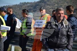 Благоевград - пътностроителни фирми - протест