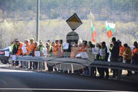 Благоевград - пътностроителни фирми - протест