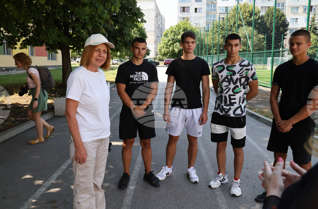 Новоизградено спортно игрище - проверка 