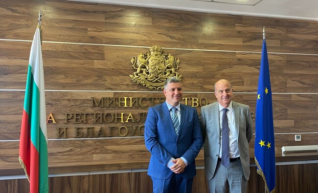 МРРБ: Разширяване на партньорството между България и САЩ във всички области от взаимен интерес обсъдиха регионалният министър Андрей Цеков и американският посланик Н. Пр. Кенет Мертен