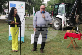 Видин - реконструкция - канализационен колектор - първа копка