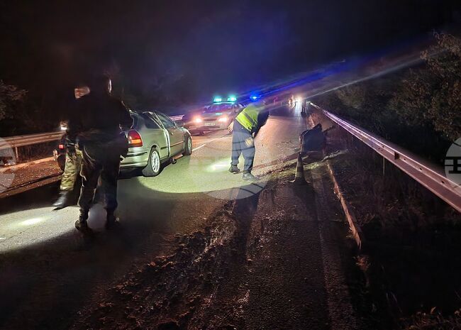 Село Звездец - катастрофа -затворен път