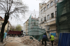 Улица "Оборище" -  паднала фасада - инцидент