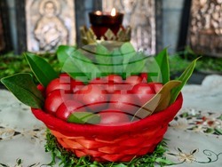 Бачково - Велики четвъртък - яйца - традиционно боядисване