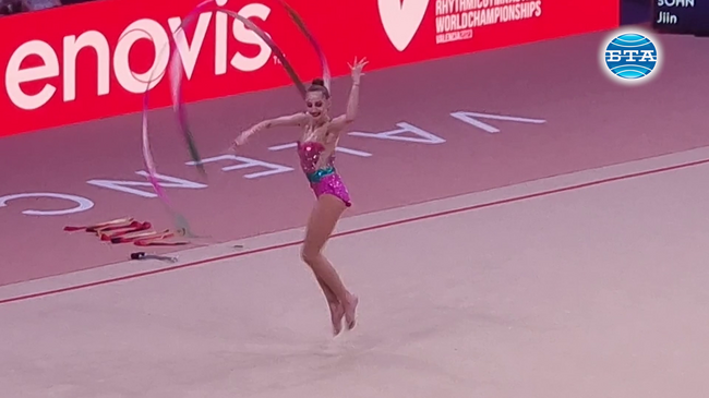 Още три финала за България на Световното първенство по художествена гимнастика във Валенсия, Боряна Калейн спечели втора индивидуална квота за Париж 2024