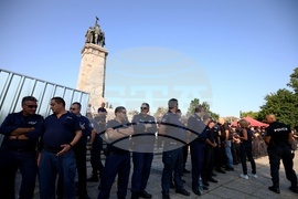 Soviet Army Monument fenced off