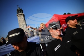 Soviet Army Monument fenced off