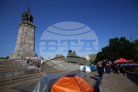 Soviet Army Monument fenced off