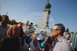 Soviet Army Monument fenced off