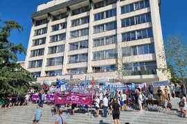 Стара Загора - протест- синдикати