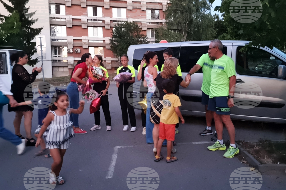Разград - лекоатлети - Гимназиада - посрещане