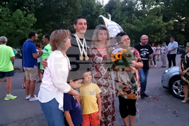 Разград - лекоатлети - Гимназиада - посрещане