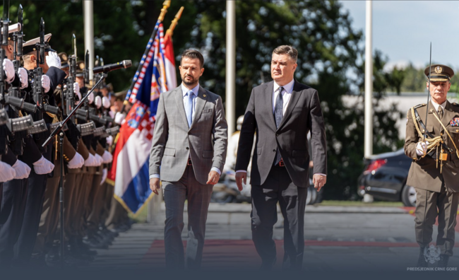 Нищо не би могло да развали добрите отношения между Хърватия и Черна гора, заяви хърватският президент при среща с черногорския си колега
