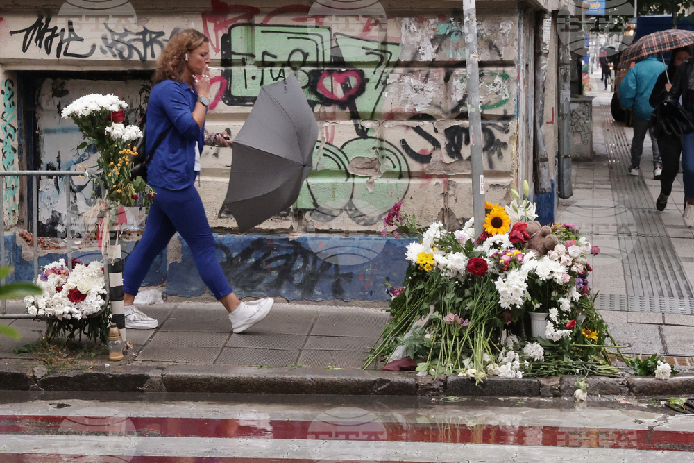 Пътен инцидент - загинало дете - почит