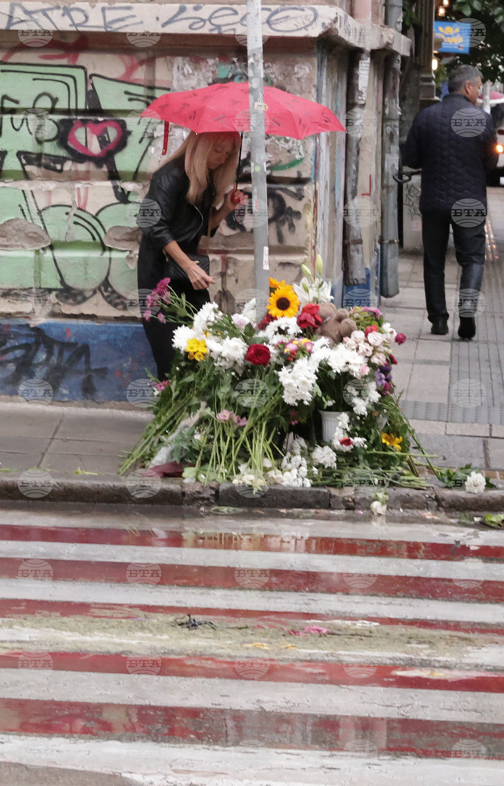 Пътен инцидент - загинало дете - почит