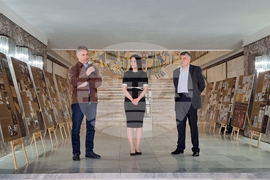 Добрич - Петко Стайнов - фотодокументална изложба - Иво Косев - Теодора Денкова - Петко Стайнов внук - Снимка: Александра Антонова