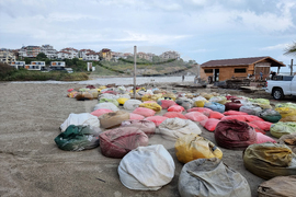 Царево - плаж Нестинарка - обилни дъждове - щети