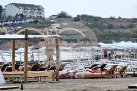 Царево - плаж Нестинарка - обилни дъждове - щети
