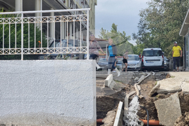 Царево - плаж Нестинарка - обилни дъждове - щети