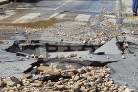 Плевен - авария - тръба с топла вода