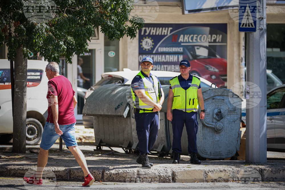 Бургас - пешеходни пътеки - полицейска операция