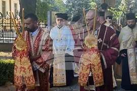 Кюстендил - Частица от Светия Кръст Господен - посрещане