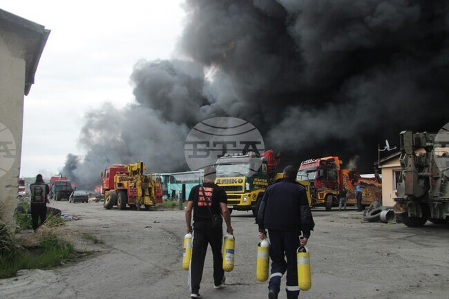 Ямбол - автоморга - пожар