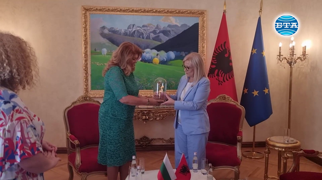 Вицепрезидентът Илияна Йотова се срещна с председателя на албанския парламент Линдита Никола