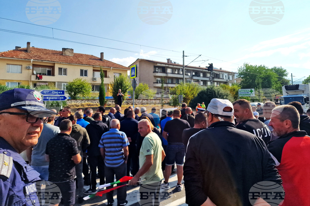Кресна - земеделски производители - протест