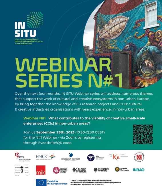 Webinar on What Contributes to Viability of Creative Small-scale Enterprises in Non-urban Areas to Be Held on September 28