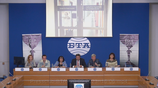 Пресконференция по повод турнето на театър „София“ със спектакъла „Пер Гюнт" в Осло, Норвегия
