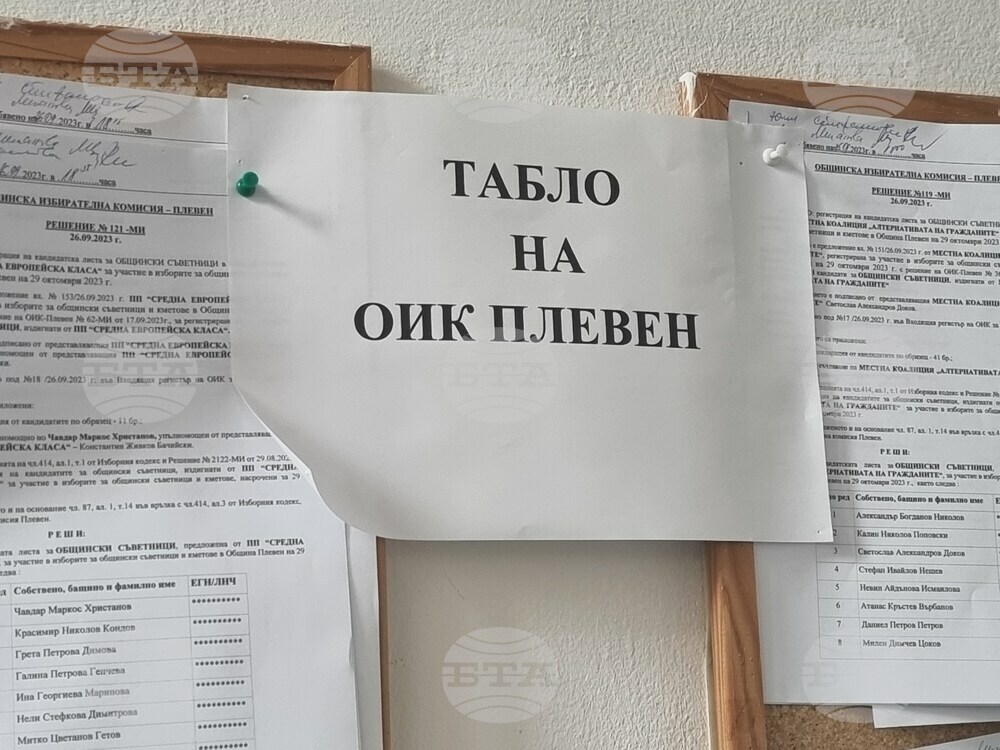 КП "Граждани за Общината" ще се яви на местния вот в Плевен с листа от 19 кандидати за общински съветници