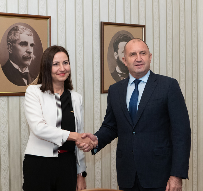 Президентът Румен Радев проведе среща с еврокомисар Илиана Иванова