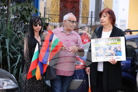 Протест - подкрепа на арменците от Нагорни Карабах