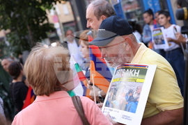 Протест - подкрепа на арменците от Нагорни Карабах