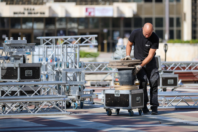 Благоевград - празник на града - сцена - изграждане