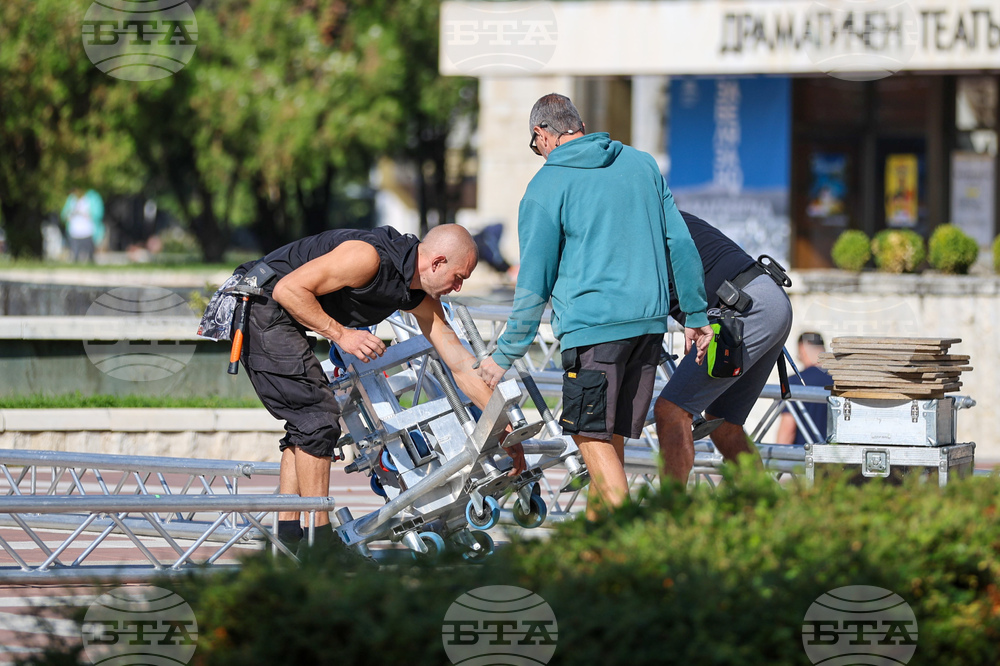 Благоевград - празник на града - сцена - изграждане