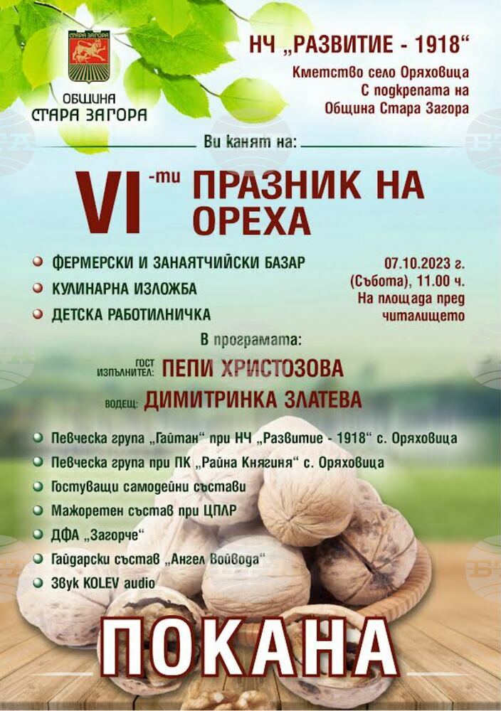 Шести празник на ореха подготвят в старозагорското село Оряховица