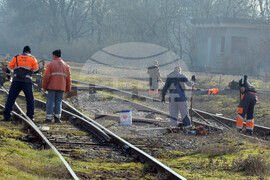 Хасково - гара - релси - ремонт