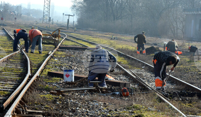 Хасково - гара - релси - ремонт
