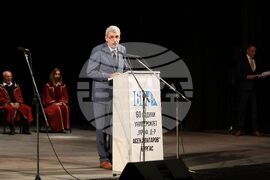 Бургас - университет "Проф. д-р Асен Златаров" - Румен Радев - плакет "Св. св. Кирил и Методий